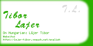 tibor lajer business card